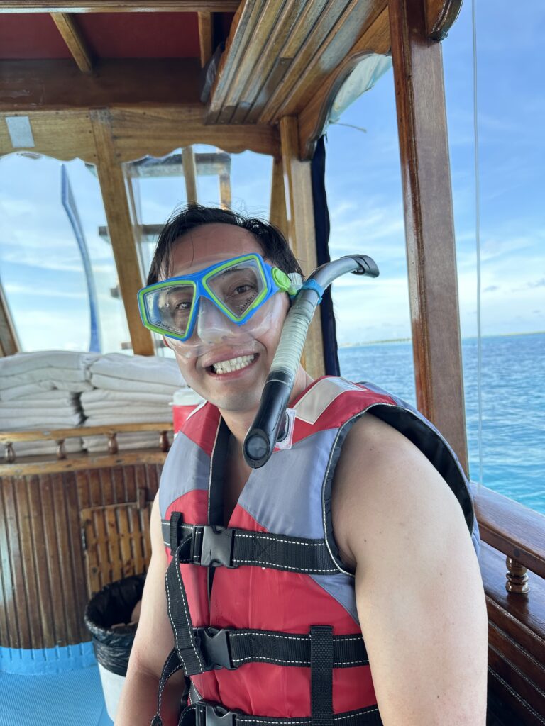 Ozen Life Maadhoo’s Indulgence Package includes complimentary snorkeling equipment and exciting excursions to nearby reefs for a perfect underwater adventure.