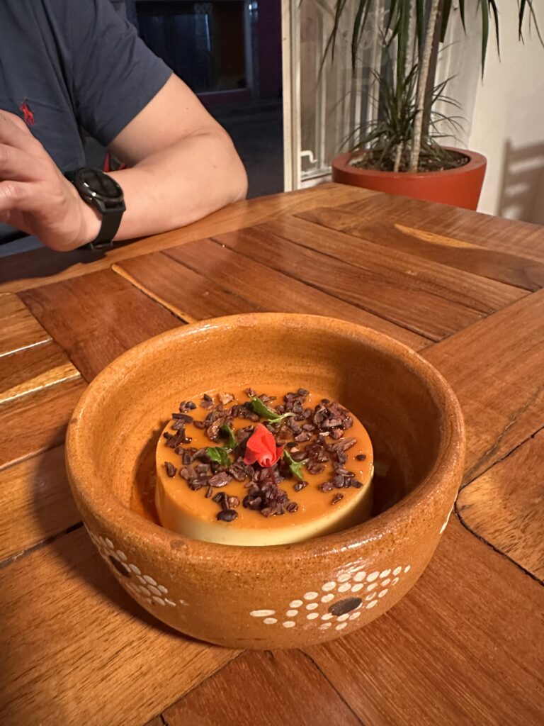 Traditional Oaxacan flan at Casa Oaxaca Antojitos – a melt-in-your-mouth dessert with a rich caramel flavor.
