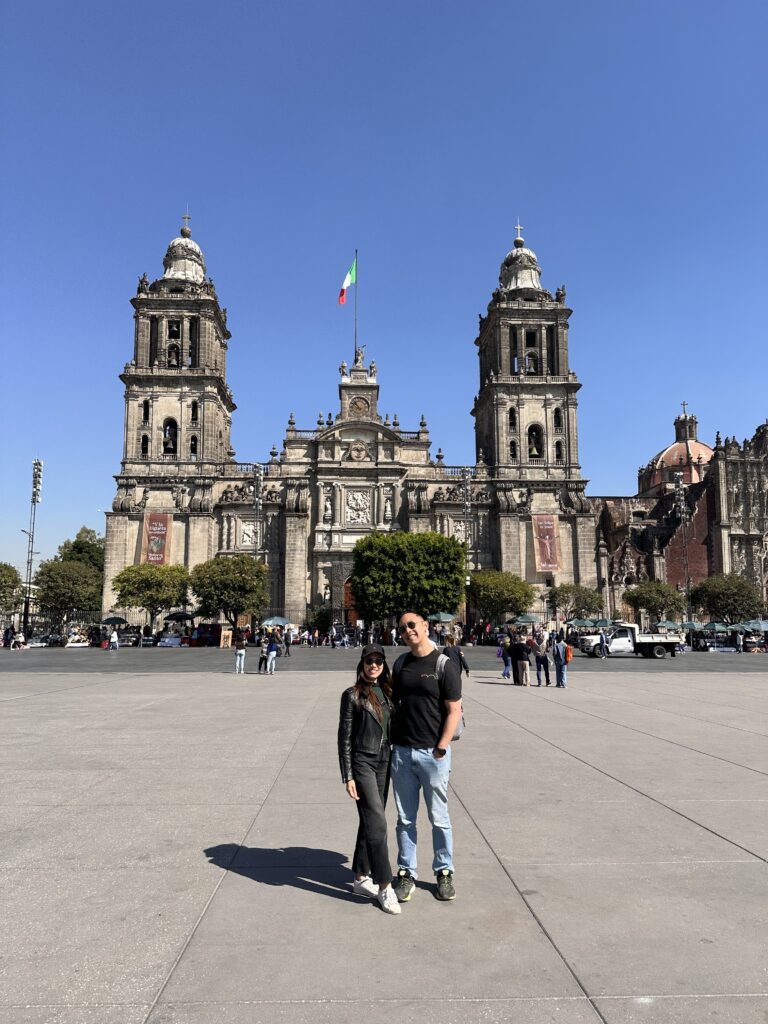 Downtown square in the historic centre of Mexico City