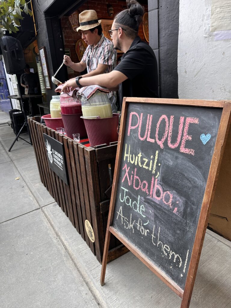 A funky bar serving fresh pulque in Mexico City