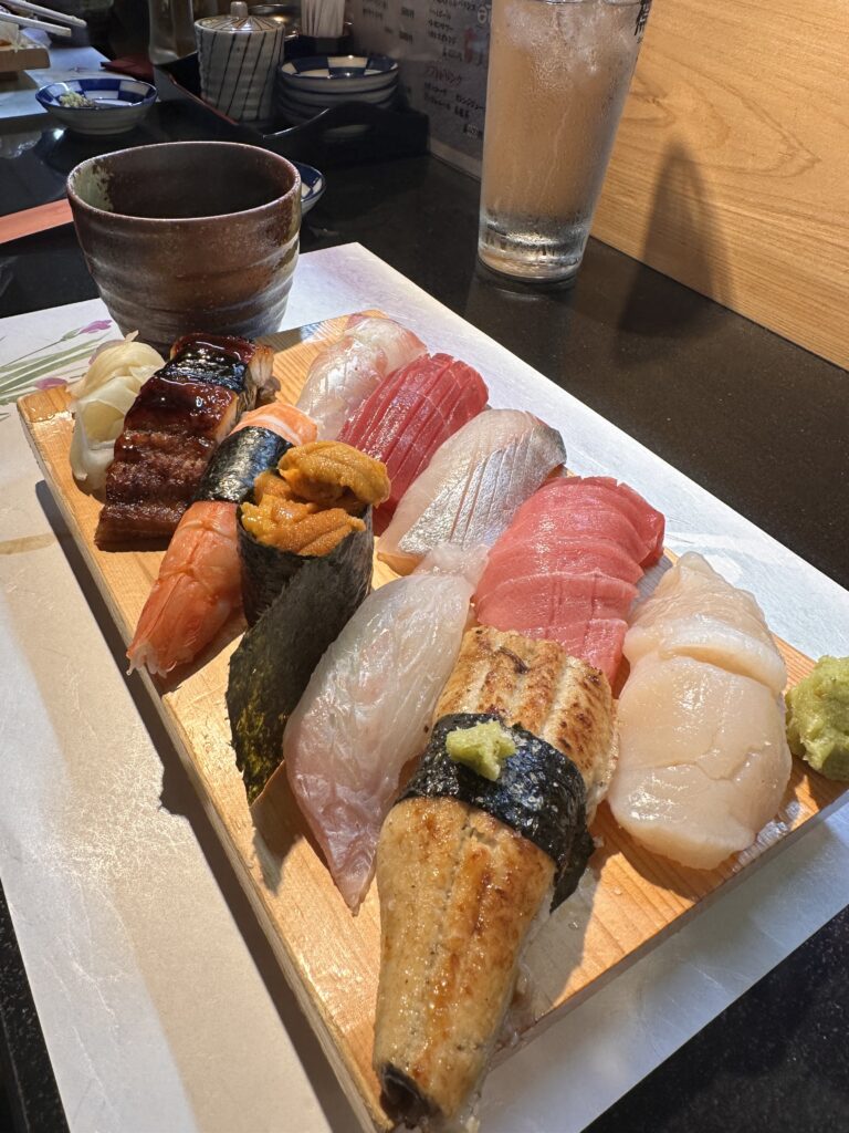 Sushi platter at Sushi Katsuya with generous sashimi-to-rice ratio and delicate flavours