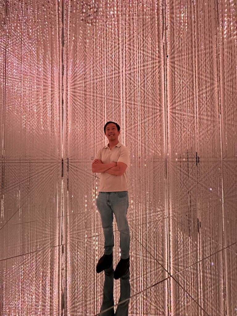 Exploring futuristic art exhibits at TeamLab Borderless in Tokyo Japan