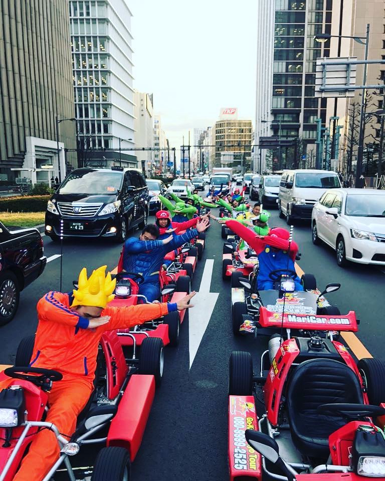 Travelers go-karting through Tokyo streets Japan Tokyo experiences