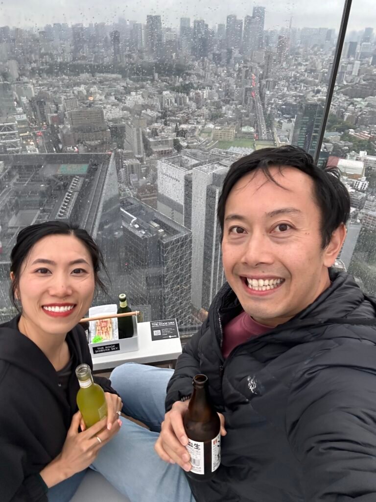 Sunset views with drinks package at Shibuya Sky, Tokyo, Japan